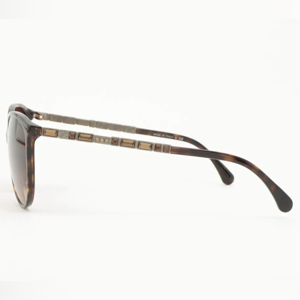Chanel Bijou Rhinestone Sunglasses Brown 5306BA - Picture 3 of 5